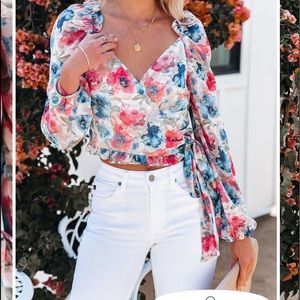 Ruffle wrap blouse NEW